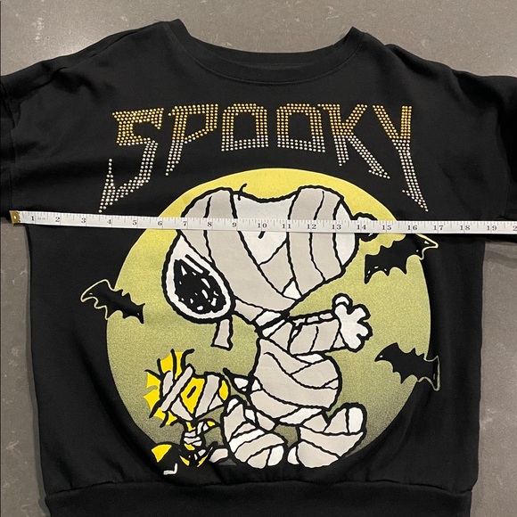Peanuts Snoopy and Woodstock Halloween Crewneck Sweater Extra Small - Picture 14 of 16